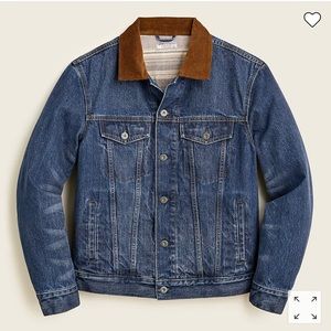 J.Crew / Wallace and Barnes Mens Blanket-Lined Denim Jacket, Size L NWT